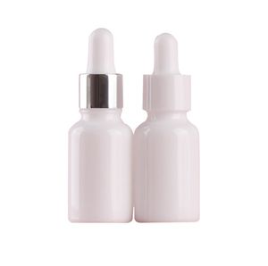 Bottiglie di vetro di porcellana bianca 15ml Pipetta Contagocce Contenitore di olio essenziale 0.5OZ Bottiglie vuote di succo liquido E 468 pz / lotto