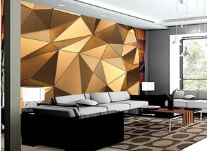 Custom 3d stereoscopic wallpaper Gray white three-dimensional geometric wallpapers living room background wall