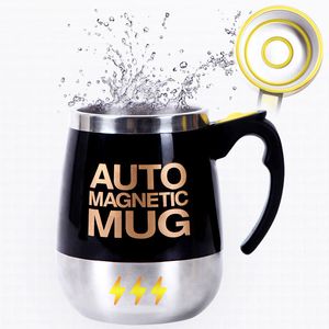 Tazas Kaffeetasse, Edelstahl, magnetisch, selbstrührend, automatischer Deckel, Milchmischbecher, elektrisch, Lazy Smart Shaker, Kaffeetasse T200104