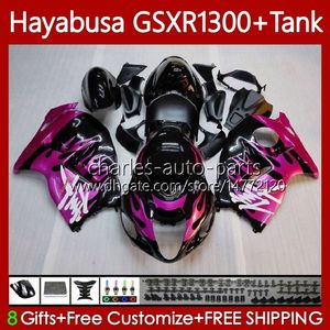 Fairings For SUZUKI GSXR-1300 pink black GSXR 1300 CC GSXR1300 Hayabusa 96 1996 1997 1998 1999 2000 2001 74No.221 GSX-R1300 1300CC 02 03 04 05 06 07 GSX R1300 96-07 Body