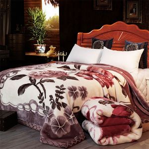 Super Soft Warm Fluffy Weighted Blanket Double Layer Raschel Mink Blanket For Double Bed Winter Bed Linens Thick Blanket 201222