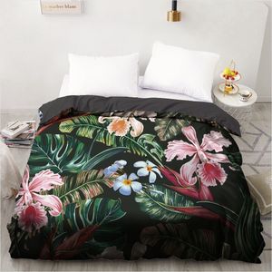 Duvet Cover Custom Commanter / Quilt / Blanket Case Single Double King Beding For Wedding Floral Microfiber LJ201015