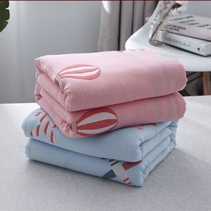 Six-layer Gauze Towel Cotton Swaddling Baby Blanket 90*100 120* Comfortable Children Quilt Sheets Infant Bedding Warp Quilt LJ201105