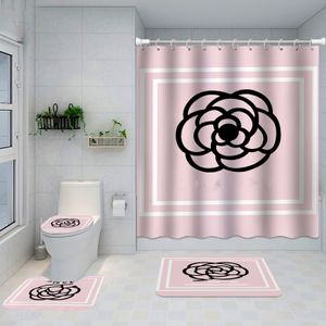 Designer Shower Curtains Floor Mat Bathroom Mats Sets Partition Curtain Bath Room Mat Set