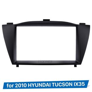 Bedövning Din bilradio Fascia för Hyundai Tucson IX35 Installera ram DVD panel Stereo Interface No Gap Trim Kit