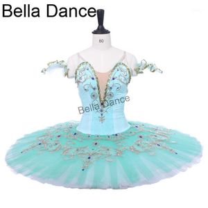 Stage Wear Aqua Pancake Performance Competition Costume da balletto Tutu professionale per adulti verde Tutù classico BT9234B1