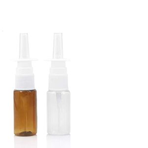 2022 nuovo 15ml colorato PET bottiglia vuota Bottiglie spray nasale in plastica Pompa spruzzatore Nebbia Spray nasale Bottiglie riutilizzabili