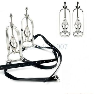 Clover Clip Edelstahl Bondage Tour Metallgürtel Paar Flirt Nippel Brustklemmen SM Folterklammern für