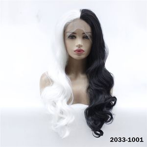 12~26 Inches Full Synthetic Lace Front Wigs Mix Color Simulation Human Hair perruques de cheveux humains Wig