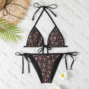 Conjunto de maiôs femininos de verão, biquíni marrom, maiô de luxo, roupa de banho sexy transparente, maiô feminino, roupas de banho, roupas de praia, biquíni feminino