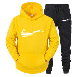 Sweatpants And Hoodie Set Tracksuit Men Hooded Sweatshirt Pants Pullover Hoodie Sportwear Suit Casual Men Clothes