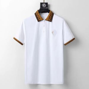 Модное поло мужское мужское поло рубашка-поло Top Tee Футболки с коротким рукавом дизайнерские Loose Tees повседневная черно-белая футболка роскошные простые футболки для мужчин M-3XL # 66