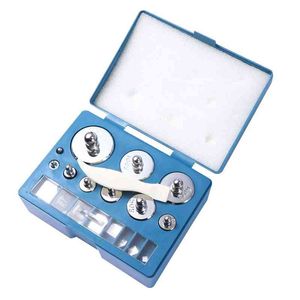 500 Grams Plating Steel Calibration Scale Weight Kit Calibration Weights with Tweezers for Digital Balance Scale - 10mg-200g H1229