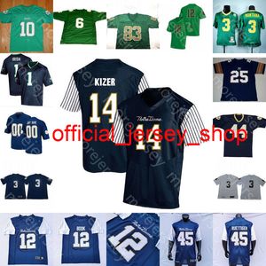 Custom Fighting Irish Football Jersey NCAA College Smith Zack Martin Jones Rick Mirer Walt Patulski Kyren Williams Chris Tyree Mayer Tremble