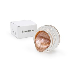 Gel per evidenziare liquido glitterato per trucco con etichetta privata 7 colori Evidenziatore cremoso brillante impermeabile Cosmetici per occhi Schiarente per zigomi