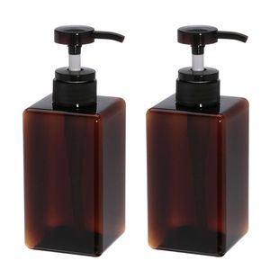 450ml Refillable Empty Plastic Soap Dispenser Bottle Pump Bottles for Cosmetic Shampoos Bath Shower Liquid Lotion Containers