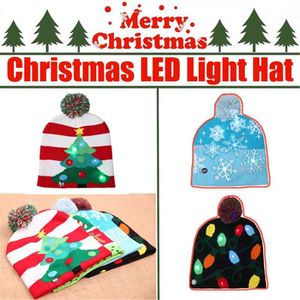 LED trui beanie licht opgebreide hoed kerstcadeau voor kinderen xmas jaar decoratie