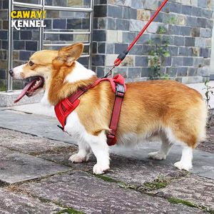Wholesale outdoor dog kennel accessories resale online - Dog Collars Leashes CAWAYI KENNEL Harness Breathable Reflective Pet Vest For Small Large Outdoor Running Dogs Training Accessories