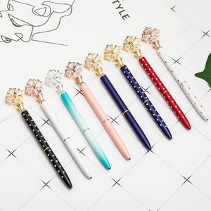 Rose Gold Silver Rose Bolkas Colorido Personalizado Metal Canetas Escola Escola Material Presente Presente Bling Cristal Diamond Ballpoint Pen