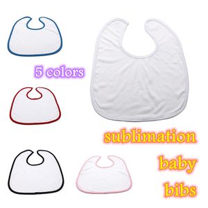 Sublimation Blank Baby Bib Handkerchief Heat Transfer polyester and cotton Printing Boys Girls Plain DIY Bibs Scarf Saliva Towels Burp Cloths B1