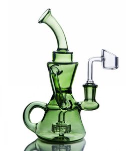 Cachimbos de água de vidro bongos de água Tubo de fumaça klein reciclador dab rigs copo bong inebriante Plataforma de petróleo com banger de 14 mm