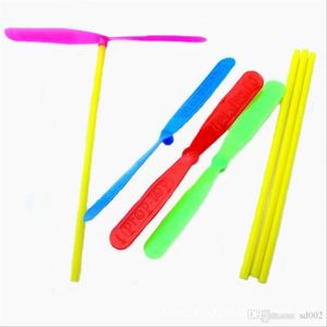 Bambù libellula elicottero giocattolo disco volante plastica novità all'aperto giocattoli per bambini sport divertente regalo per bambini jx jj