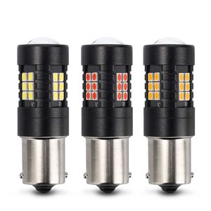 Nya 2PCS 3030 21SMD T20 7443 24V Bromslampa 3000K Amber 6000K Vit Röd T25 3157 Bil LED-lampa BA15S P21W Vrid signalindikatorlampan