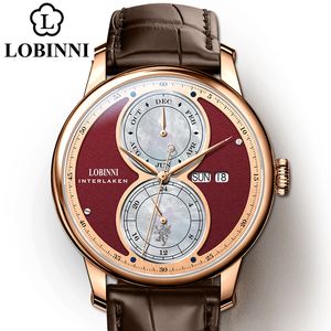 LOBINNI automatyczny zegarek mechaniczny męski relogio wodoodporny luksusowy najnowszy zegarek biznesowy erkek kol saati T200311