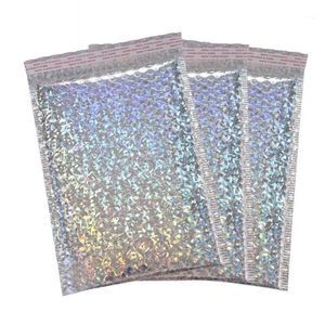 Sacos de Armazenamento 20/30 pcs Laser Bubble Envelope Foum Folha Mailing Saco de Choque Holográfico Mailer Envelopes de Envelopes de Envelopes