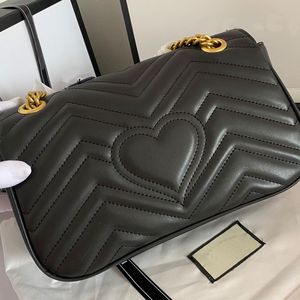 Chain Crossbody Bag Purse New Style Women Handbags Gold Hardware Top Quality Fashion Genuine Leather Thread Hasp Interior Zipper