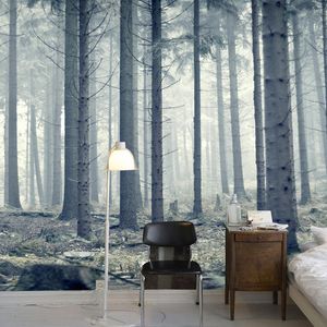 Dipinti di personalità 3D carta da parati moderna Foresta Tronco Natura murale Soggiorno Camera da letto Cafe semplice Interno di casa decorazione della parete 3D