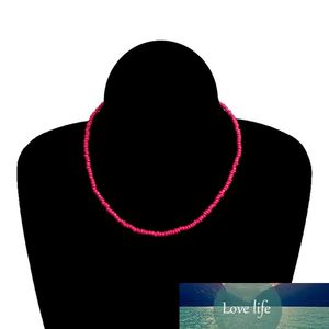 Simple Seed Beads Strand Halsband Kvinnor Sträng Beaded Short Choker Halsband Smycken 15 tums Chokers Halsband Present