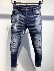 2020, the new brand fashion European and American summer men's wear jeans are men's casual jeans A366