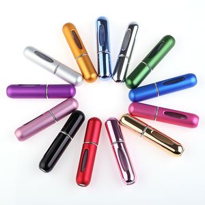 5ml Perfume Spray Bottle Portable Refillable Glass Packing Bottles Empty Cosmetic Containers Travel Aluminum Atomizer