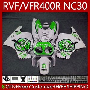 Carrozzeria per HONDA RVF VFR 400 RVF400 R 400RR VFR 400R VFR400R Verde fortunato 89 90 91 1992 1993 79No.92 NC30 V4 VFR400 R 89-93 RVF400R VFR400RR 1989 1990 1991 92 93 Carenatura