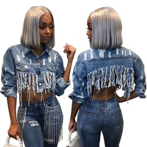 Hot selling European and American sexy fashion women's jacket short denim top