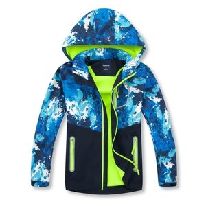 Meninas Menino Casaco Destacável Tampão Outono Inverno Outerwear Windbreaker Casaco à Prova D 'Água Revestimento Para Crianças Com Capuz Para Meninos LJ200828