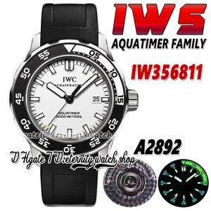 2022 IWSF V2 aggiornato 356811 A2892 orologio automatico da uomo quadrante bianco lunetta bicolore cassa in acciaio inossidabile CNC cinturino in caucciù 44mm ultima versione Super orologi eternità