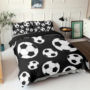 3D Futebol Digital Conjunto de Bedding Soccer Duvet Capa com Fronha Terra Thamar Twin Full Kids Comforter Capa Rainha King Size presentes 201120