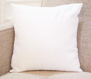 10 pçs sublimação diy fronhas em branco pele de pêssego branco veludo quadrado capa de almofada para transferência de calor sofá travesseiro tamanho 40x40cm