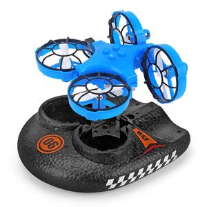 Água / terra e ar Remoto Controle Quadcopter Hovercraft Kids RC Toy 2.4G 3 a 1 Deformação Multifuncional RC Hovercraft Drone