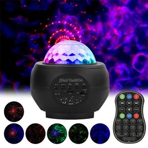 Party Supplies USB LED Starry Projector Blue Tooth Galaxy Sky Star Ocean Laser Atmosphere Lamp Multiple Modes Water Pattern Lamps Black qq M2