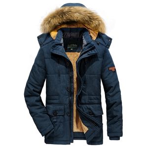 UIACTESTAR 남성 겨울 자켓 파카 코트 모피 칼라 패션 두꺼운 따뜻한 자켓 캐주얼 고품질 대형 6XL 남자 코트 201203