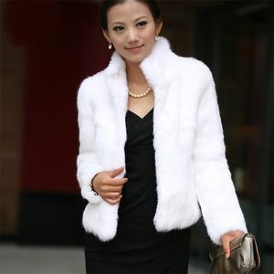 High Quality Faux Fur coat Women's Warm Outerwear Autumn Winter Short Imitation Coat Jacket Plus Size 3XL Overcoat Clearance 211220