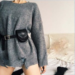 Torby w pasie PU Skórzana torba Kobiety 2021 Alligator Fanny Pack Vintage Mini Chest Belt Wodoodporne Bum Girls Travel Mały Portfel