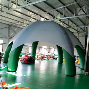 green and grey 8meters inflatable spider tent,outdoor Movable exhibition tents for events