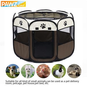 Pet Dog Cage Portable Outdoor/Indoor Kennel Fence Pet Tent House For Small Large Dogs Foldable Playpen Puppy Dog Crate Cats Home 201130