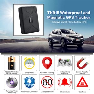 Hızlı Kargo Araç Izci TK915 12-24 V GPS Bulucu Su Geçirmez Güçlü Mıknatıs Araba GPS Tracker 10000 mAh Pil Ücretsiz Uygulama