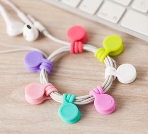 Multi-function Silicone Magnetic Desk Accessories Wire Cable Organizer Phone Key Cord Clip USB Earphone Clips Data line Storage Holder