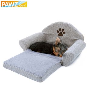 Removable Soft Sofa Kennel Paw Design Dog Cat House Washable Cushion Mat For Bed Animals Pet Products LJ201201